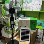 Solar fan with light